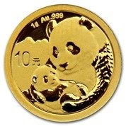 Chińska Panda 1 gram Złota 2019