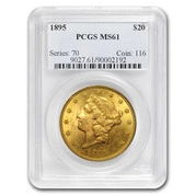 1895 $20 Liberty Gold Double Eagle MS-61 PCGS 