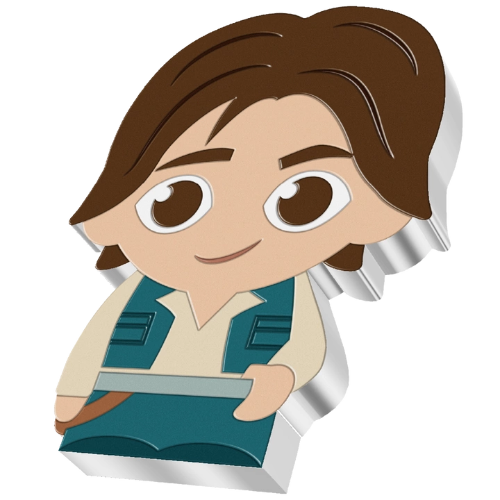 Niue: Star Wars - Han Solo Chibi Coin kolorowany 1 uncja Srebra 2021 Proof