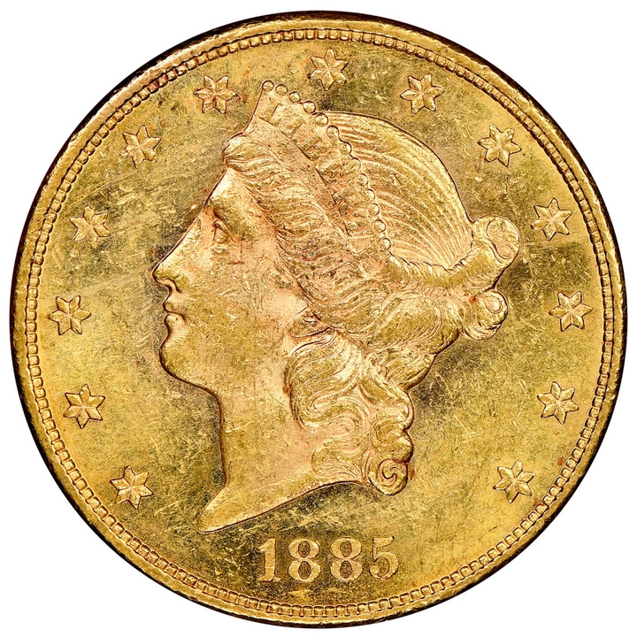 Liberty Head $20 Złoto 1885
