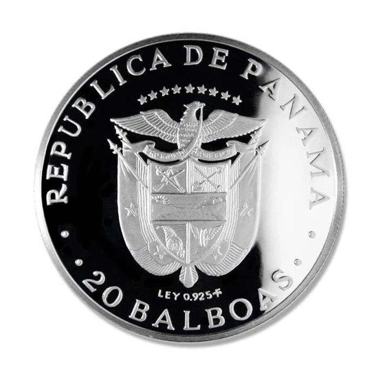 Panama: Simon Bolivar 20 Balboas 1971 Proof