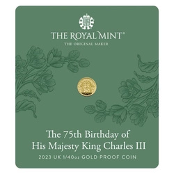 The 75th Birthday of His Majesty King Charles III 1/40 uncji Złota 2023 Proof