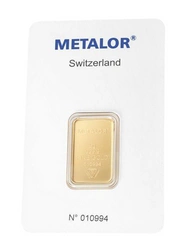 Sztabka Metalor 5 gramów Złota LBMA GD Refiner