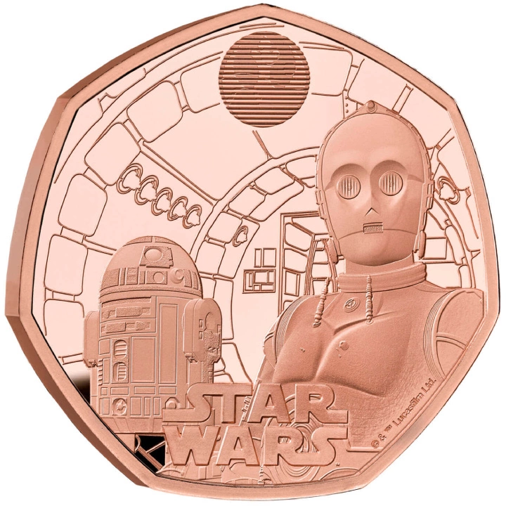 Star Wars: R2-D2 and C-3PO 50p Złoto 2023 Proof