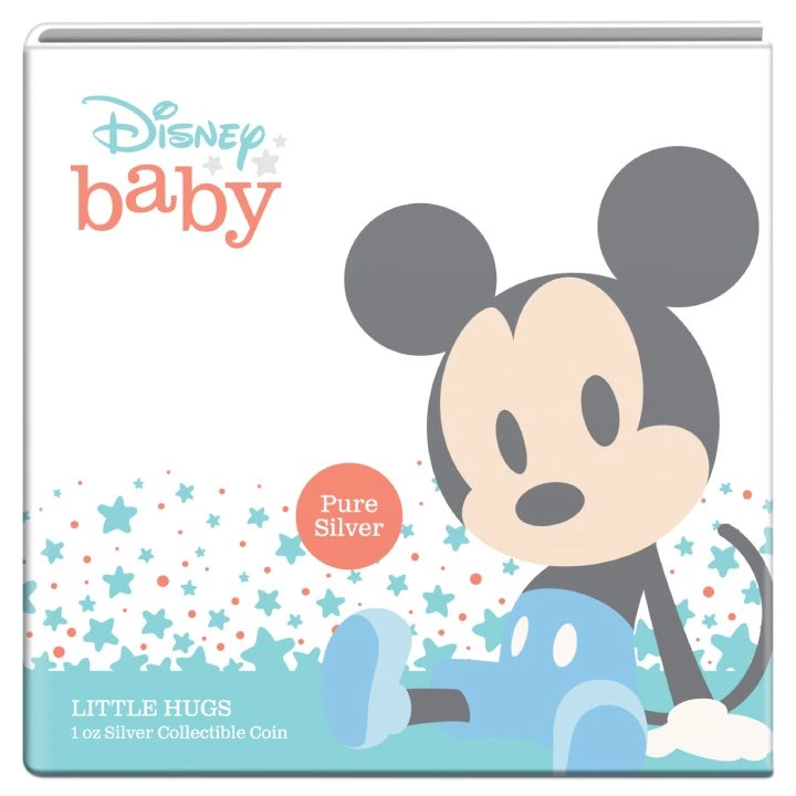 Niue: Disney Baby Little Hugs - Boy kolorowany 1 uncja Srebra 2024 Proof