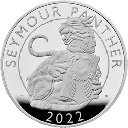 The Royal Tudor Beasts: Seymour Panther 1 uncja Srebra 2022 Proof