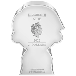 Niue: Star Wars - Young Obi-Wan Kenobi Chibi Coin kolorowany 1 uncja Srebra 2022 Proof