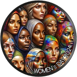 Canada: Women's Day kolorowany 1 uncja Srebra 2024