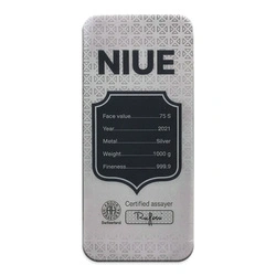 Argor-Heraeus: Sztabko-moneta 1000 gramów Srebra 75 Dolarów 2021