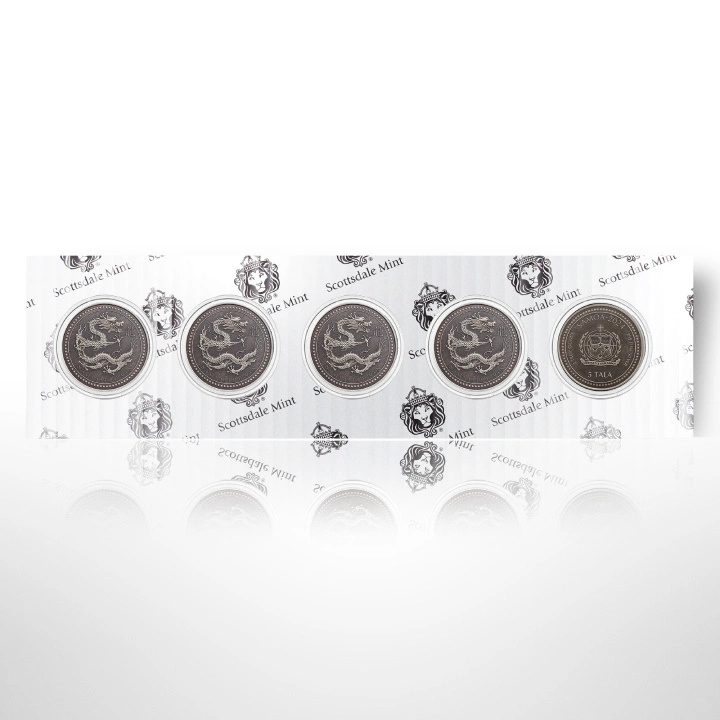 Samoa: Year of the Dragon 2 uncje Srebra 2024 Antiqued Coin