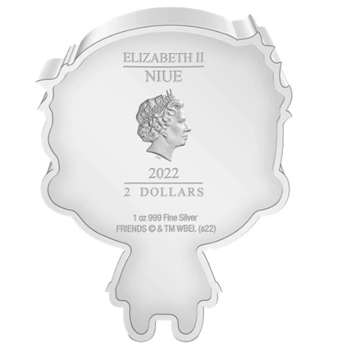 Niue: Friends - Ross Chibi Coin kolorowany 1 uncja Srebra 2022 Proof