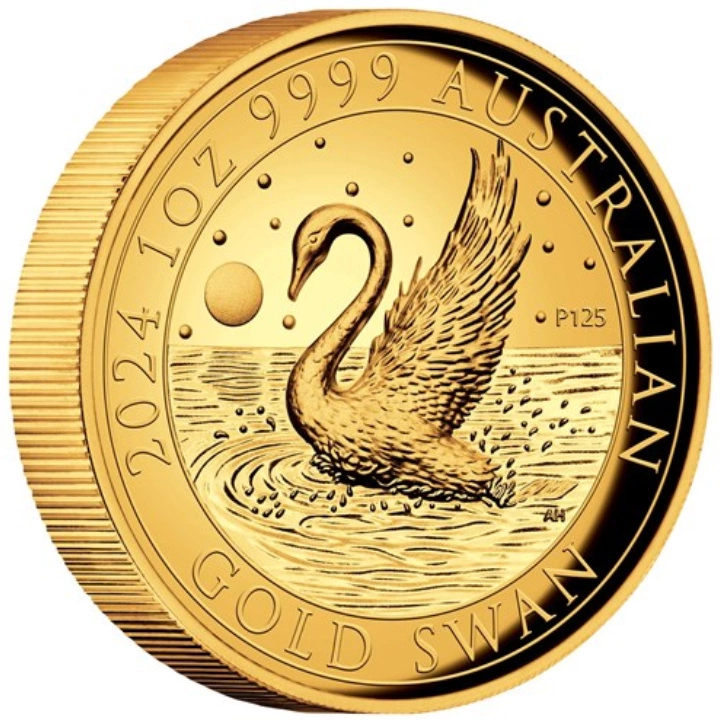 Łabędź 1 uncja Złota 2024 Proof High Relief