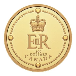  Canada: Queen Elizabeth II's Royal Cypher $200 Złoto 2022 Proof 