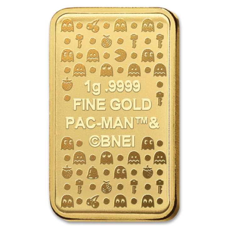 Sztabka PAC-MAN 45. rocznica 1 gram Złota 2025