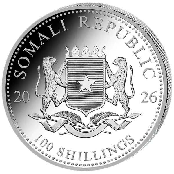 African Wildlife: Słoń Somalijski 1 uncja Srebra 2026 Privy Mark WMF Berlin