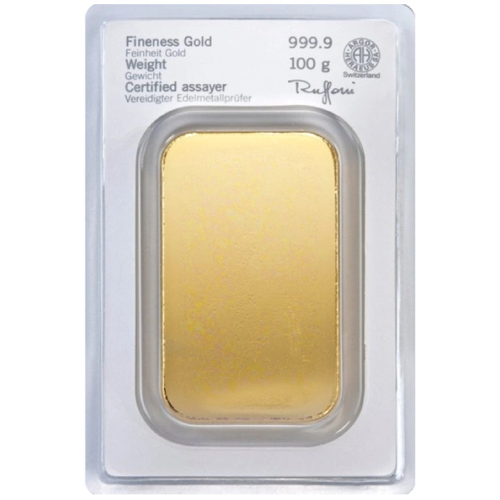 Sztabka Złota 100 g Heraeus