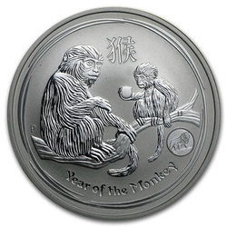 Rok Małpy (Year of the Monkey) 1 Uncja Srebra Privy Lion