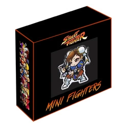 Street Fighter: Mini Fighter Chun Li kolorowany 1 uncja Srebra 2021 Proof