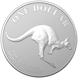 RAM : Kangur 30. rocznica serii - Mob of Thirty 1 uncja Srebra 2023 Frosted Coin "C" Mintmark 