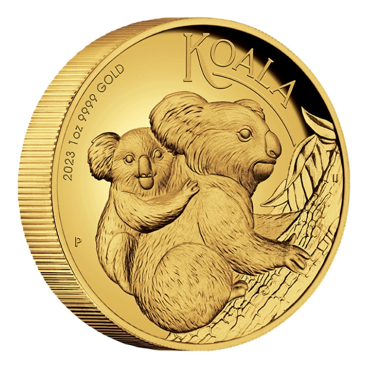 Koala 1 uncja Złota 2023 Proof High Relief