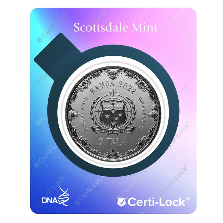 Samoa: Mermaid Princess of the Seas kolorowana 1 uncja Srebra 2022 Proof