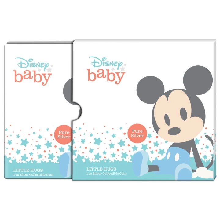 Niue: Disney Baby Little Hugs - Boy kolorowany 1 uncja Srebra 2024 Proof