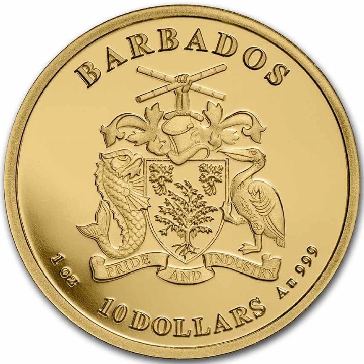 Barbados: Caribbean - Octopus 1 uncja Złota 2023