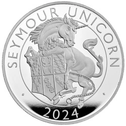 The Royal Tudor Beasts: The Seymour Unicorn 10 uncji Srebra 2024 Proof