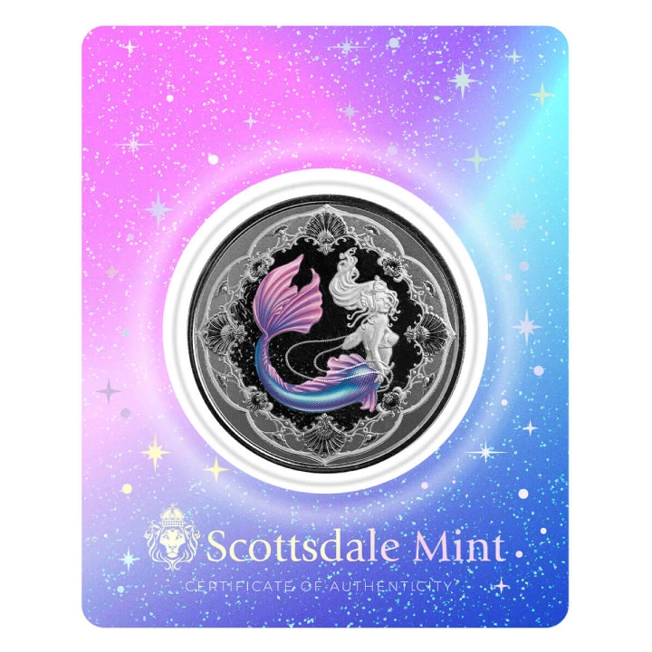 Samoa: Mermaid Princess of the Seas kolorowana 1 uncja Srebra 2022 Proof