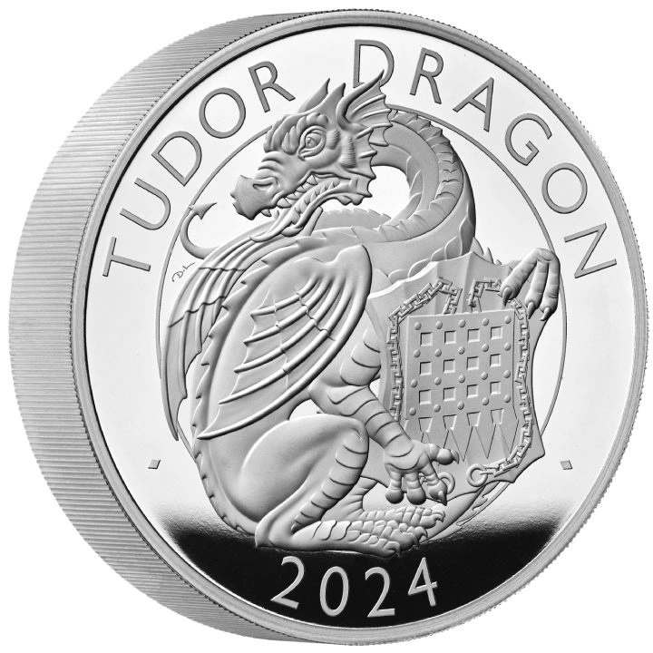The Royal Tudor Beasts: The Tudor Dragon 10 uncji Srebra 2024 Proof