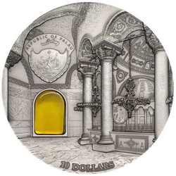 Palau: Mineral Art - Hagia Sophia 2 uncje Srebra 2016 Antiqued Coin