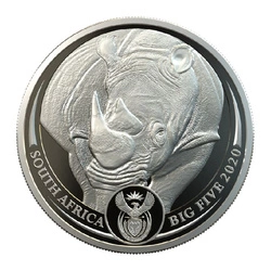 Big Five: Rhino 1 uncja Platyny 2020 Proof