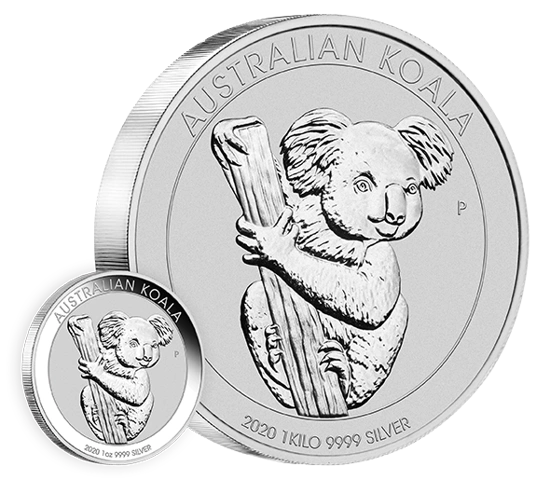 Koala 1000 gramów Srebra 2020