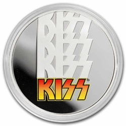 Niue: KISS 50th Anniversary kolorowany 1 uncja Srebra 2023 Proof 