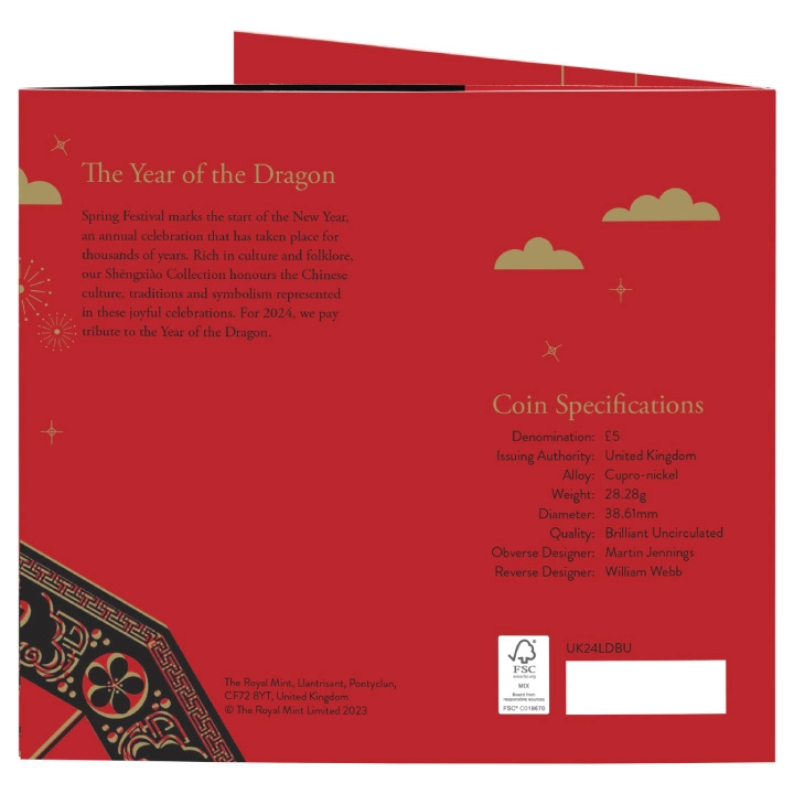 Royal Mint Lunar: Rok Smoka Miedzionikiel 2024
