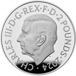 The Royal Tudor Beasts: The Seymour Unicorn 1 uncja Srebra 2024 Proof