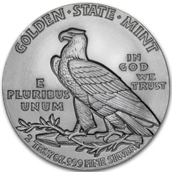 Indian Head 1929 2 uncje Srebra