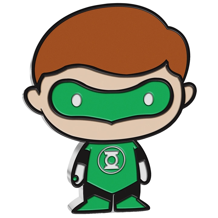Niue: DC Comics - Green Lantern Chibi Coin kolorowany 1 uncja Srebra 2020 Proof