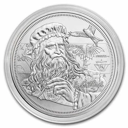 Niue: Icons of Inspiration: Leonardo da Vinci 1 uncja Srebra 2021