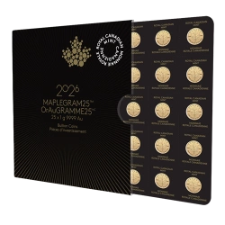 Kanadyjski Liść Klonowy  25 x 1 gram Złota 2026