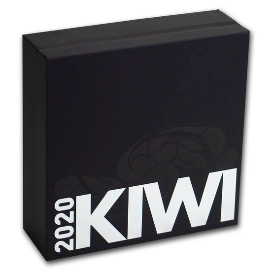 Kiwi 5 uncji Srebra 2020 (Pokryta Czarnym Niklem)