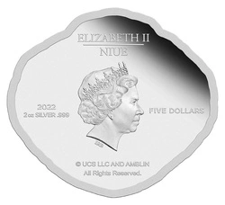 Niue: E.T. kolorowany - 40. rocznica filmu 2 uncje Srebra 2022 Shaped Coin