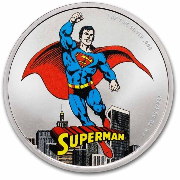 Samoa: DC Comics - Superman kolorowany 1 uncja Srebra 2023 Slab