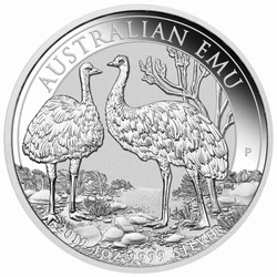 Australijski Emu 1 uncja Srebra 2019 MS 70 NGC First Day of Issue