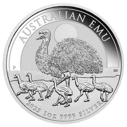 Australijski Emu 1 uncja Srebra 2025 MS 70 NGC First Day of Issue