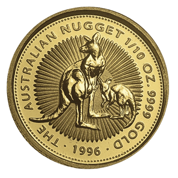 Australijski Kangur - Samorodek 1/10 uncji Złota 1996
