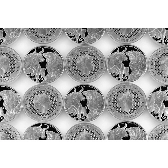 Tokelau: Bull & Bear 1 uncja Srebra 2022