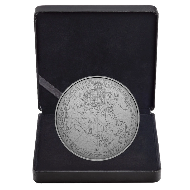 Canada: Emanuel Hahn's Original Sketch - Royal Visit $50 Srebro 2025 Antiqued Coin