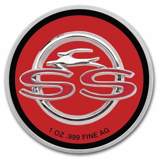 Chevrolet Impala SS kolorowany 1 uncja Srebra Certipack