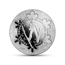 Moneta 10 zł Polska Reprezentacja Olimpijska Soczi 2014 10 zł Srebro 2014 Proof